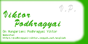 viktor podhragyai business card